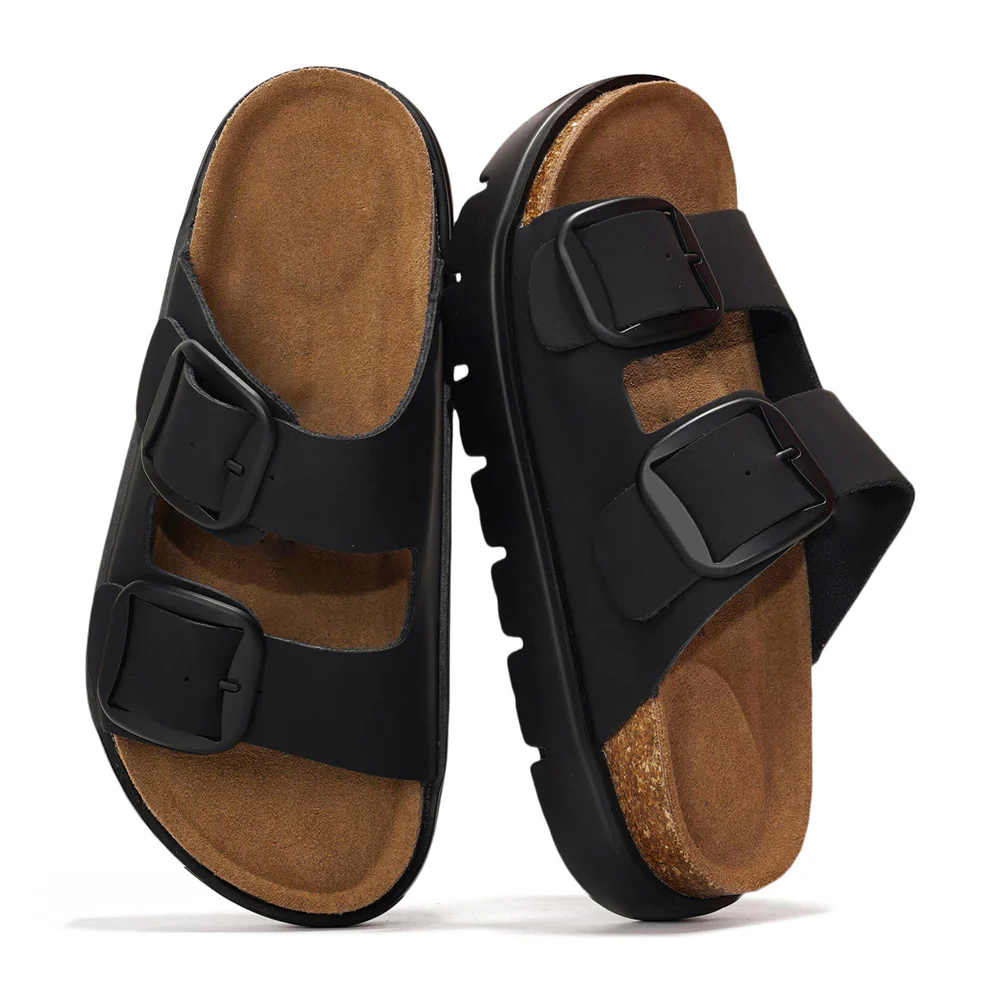 💖 Damen-Plateausandalen aus 100 % echtem Leder – Keilabsatz & klobige Pantoletten für Damen 2026 mit Memory-Foam-Innensohle und Korkfußbett (GreeceChunky) - Image 32