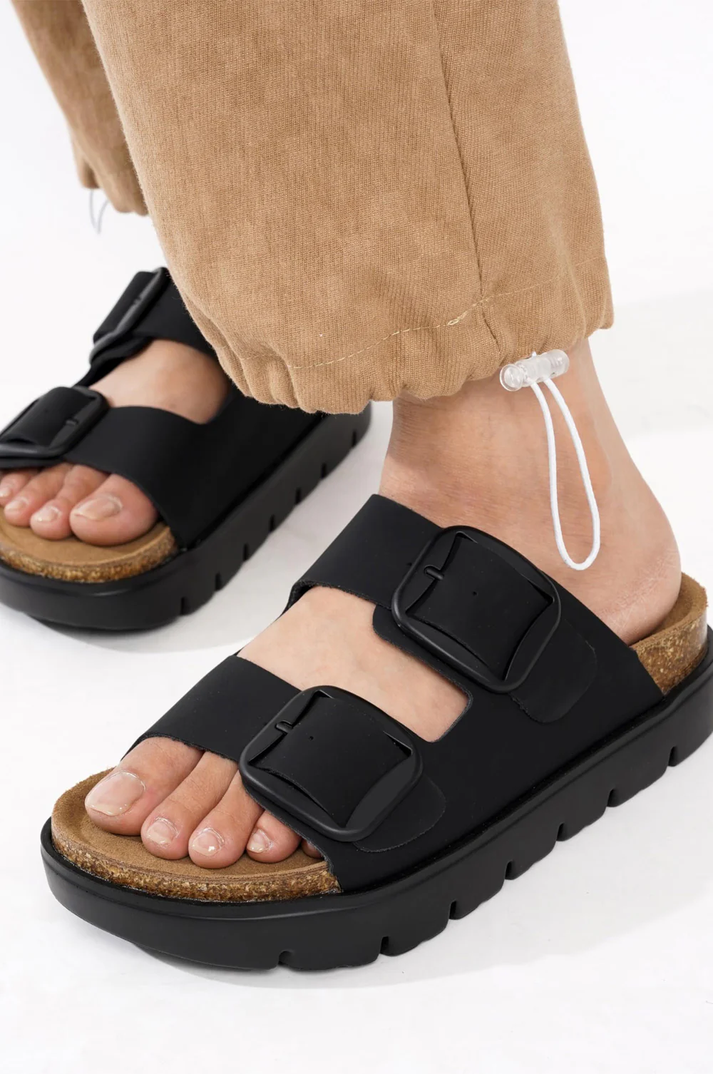 💖 Damen-Plateausandalen aus 100 % echtem Leder – Keilabsatz & klobige Pantoletten für Damen 2026 mit Memory-Foam-Innensohle und Korkfußbett (GreeceChunky) - Image 7