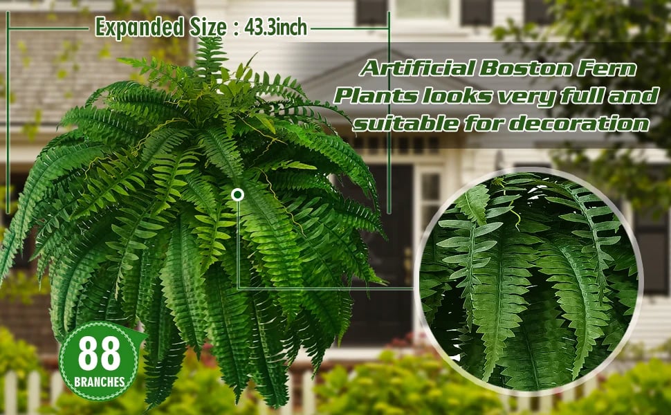 🔥Letzter Tag: 80 % Rabatt!🔥 – UV-beständiger, naturgetreuer künstlicher Bostonfarn - Image 8
