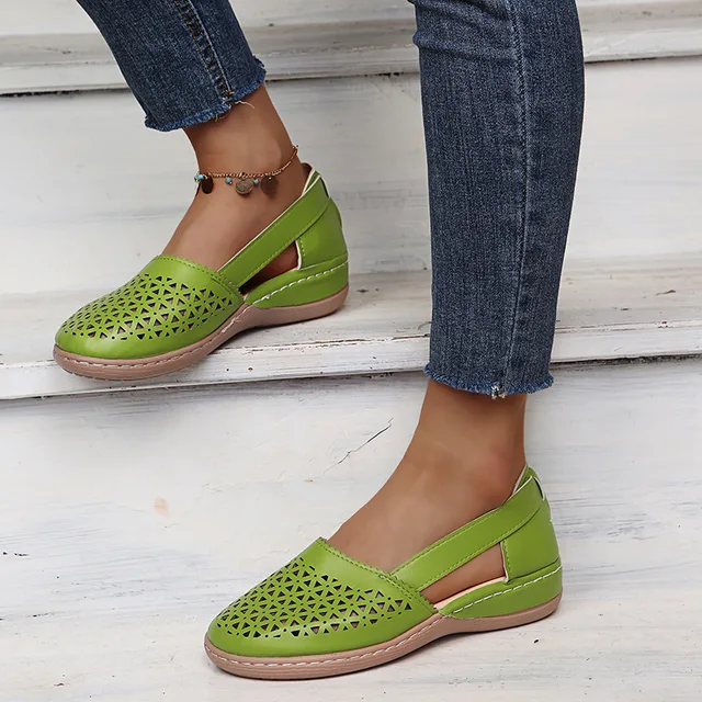 Modische Damensandalen mit geschlossener Spitze, wasserdicht, zum Hineinschlüpfen, rund, bequeme Freizeitschuhe für Damen, Outdoor-Sommer-Schuhe, große Größen 35–43 - Image 8